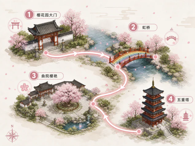 《叠境》四节点行进式体验路线