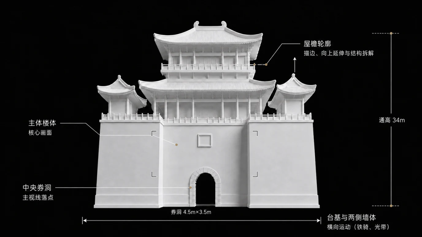 昭明台白模四区标注图